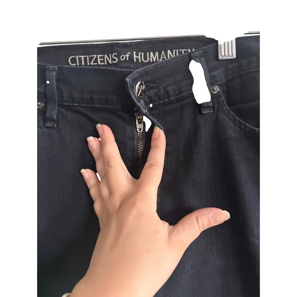 Citizens of Humanity Elson Straight Leg Black Jeans 1306-1405‎ Womens 30